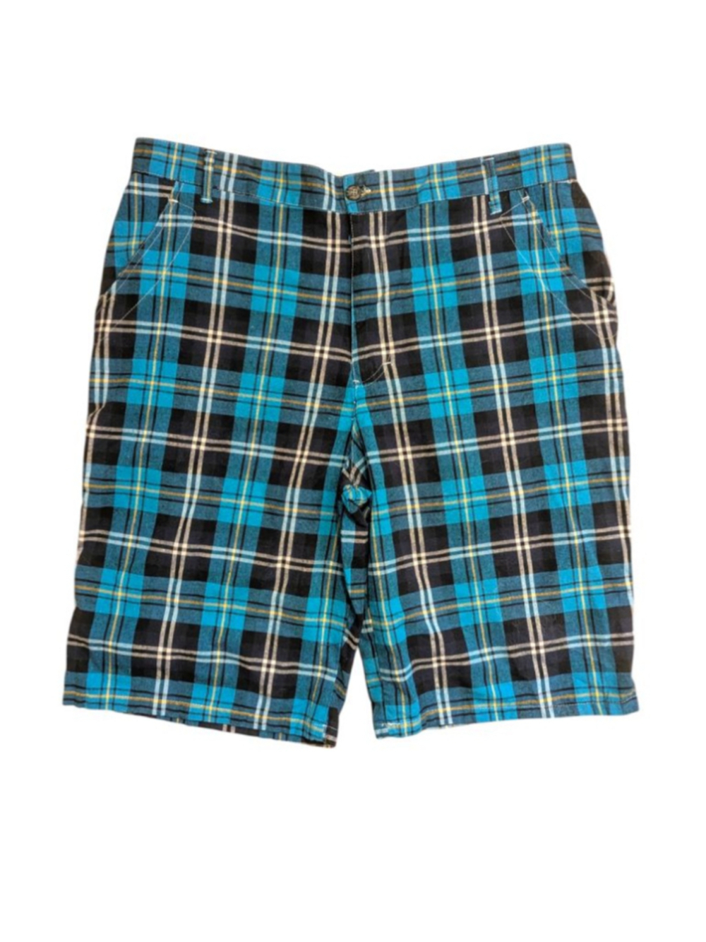 American Heritage Plaid Flat Front Shorts Waist 42